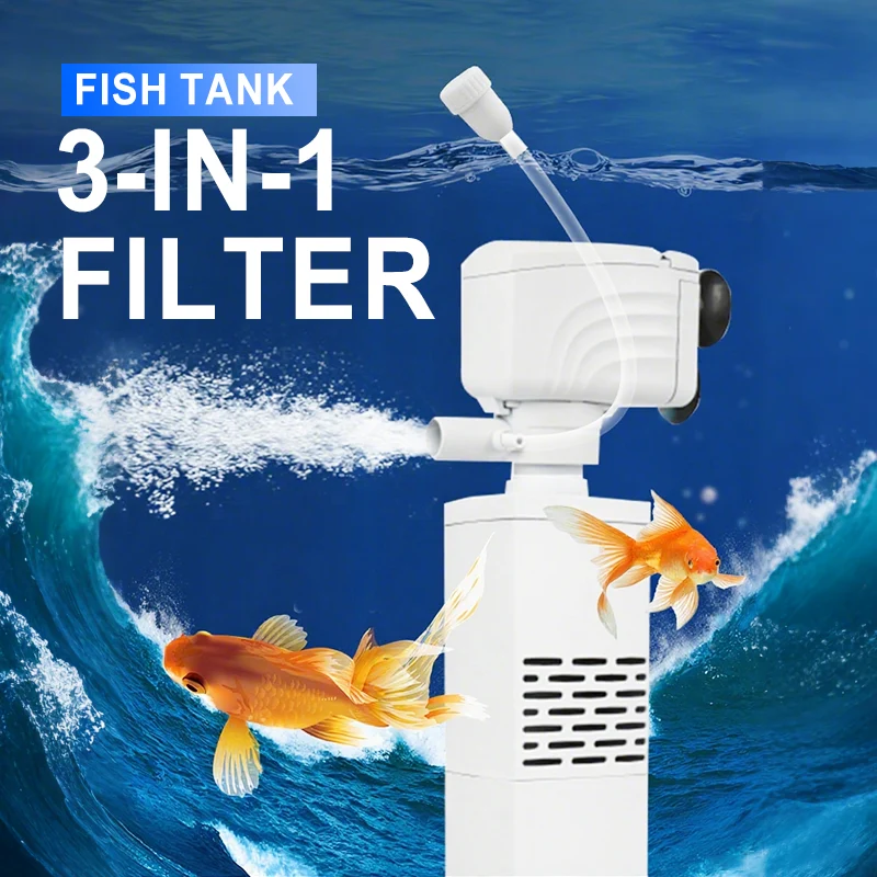3-v-1 akvarijski filter – filtracija, oksigenacija in črpanje vode--SI