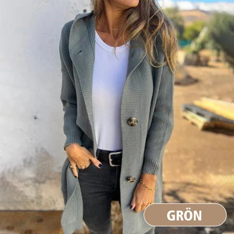 🌸Ženski kardigan s kapuco in gumbi-SI
