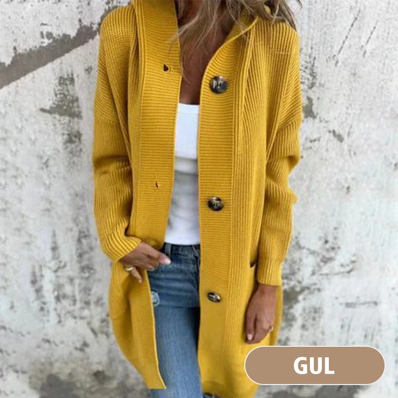 🌸Ženski kardigan s kapuco in gumbi-SI