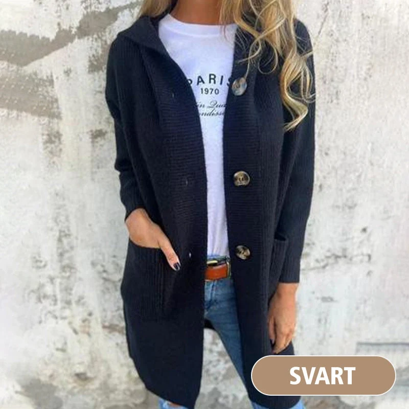 🌸Ženski kardigan s kapuco in gumbi-SI