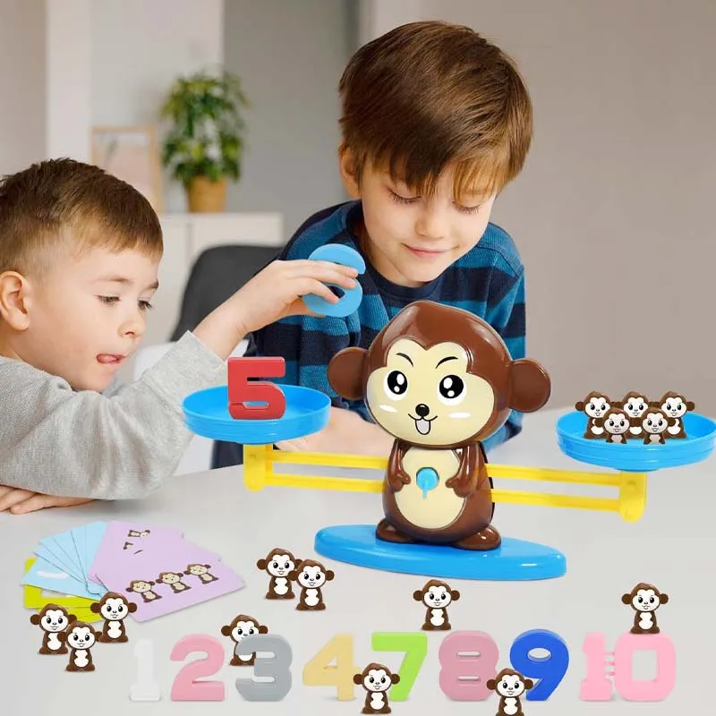 🐸Otroški komplet igrač z risanimi živalmi in tehtnicami-SI