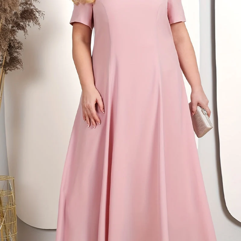 ✨Vestido de mujer en color liso con chaqueta bordada con encaje-ES
