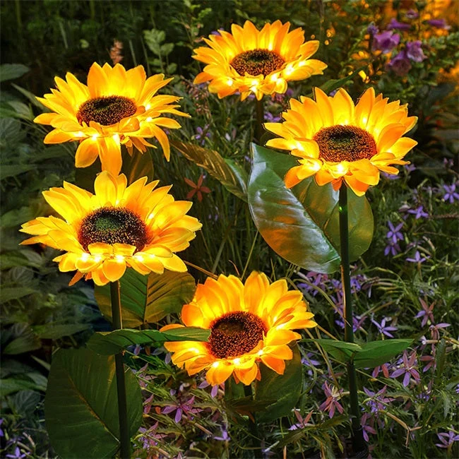 🔥✨Saulėgrąžų saulės energijos sodo šviesos stulpas🌻-LT