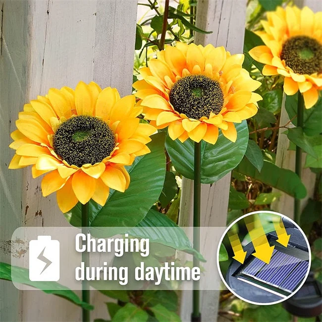 🔥✨Saulėgrąžų saulės energijos sodo šviesos stulpas🌻-LT