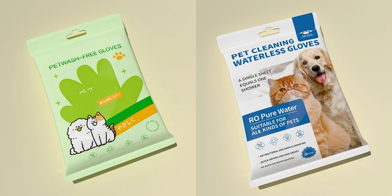 Guantes desodorizantes para limpieza de mascotas sin enjuague-ES