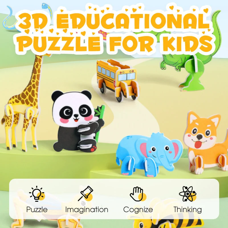 🎨 Rompecabezas educativos 3D para niños-ES