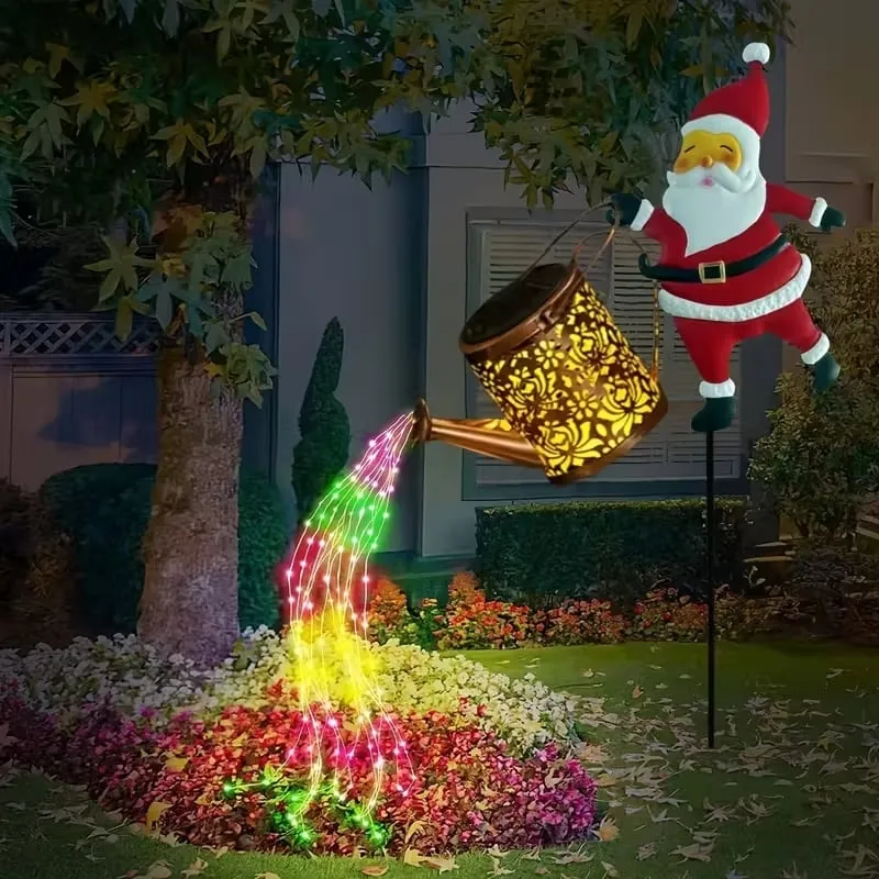 🎅 Ηλιακό φωτιστικό Άγιου Βασίλη - Μαγικό φως γεμίζει τον κήπο σας με μια εορταστική λάμψη. ✨-GR