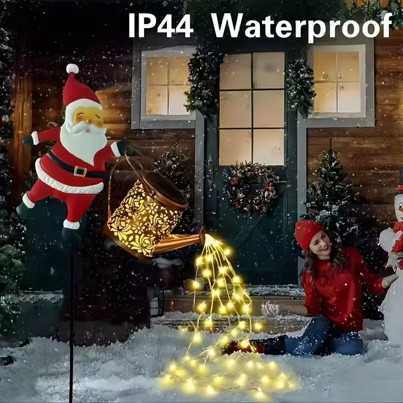 🎅 Ηλιακό φωτιστικό Άγιου Βασίλη - Μαγικό φως γεμίζει τον κήπο σας με μια εορταστική λάμψη. ✨-GR
