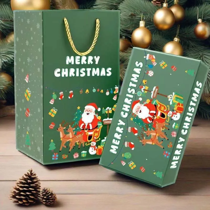 🎅 Caja de regalo navideña plegable única 🎄✨-ES