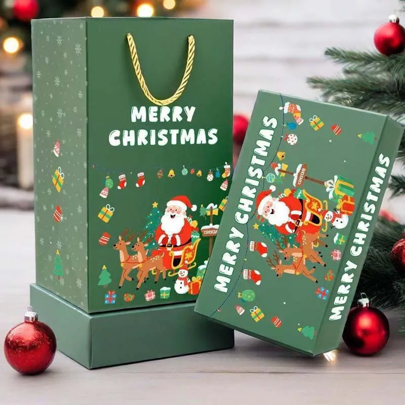 🎅 Caja de regalo navideña plegable única 🎄✨-ES