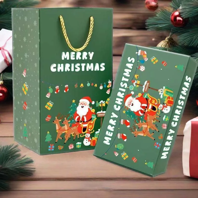 🎅 Caja de regalo navideña plegable única 🎄✨-ES