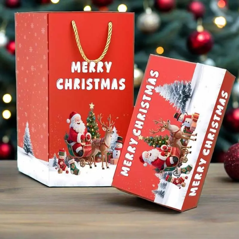 🎅 Caja de regalo navideña plegable única 🎄✨-ES