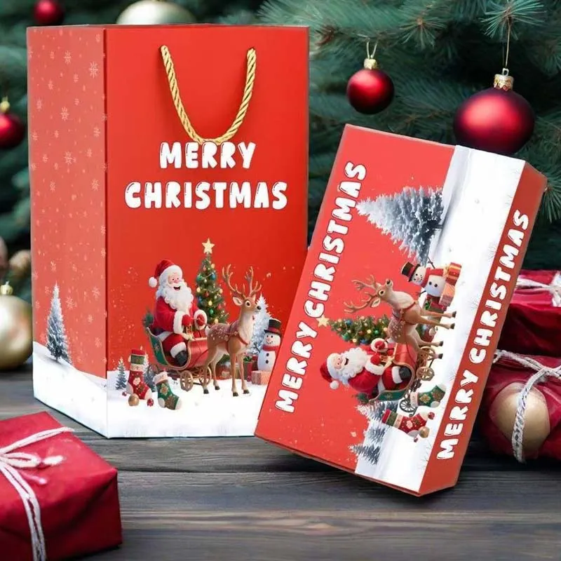 🎅 Caja de regalo navideña plegable única 🎄✨-ES
