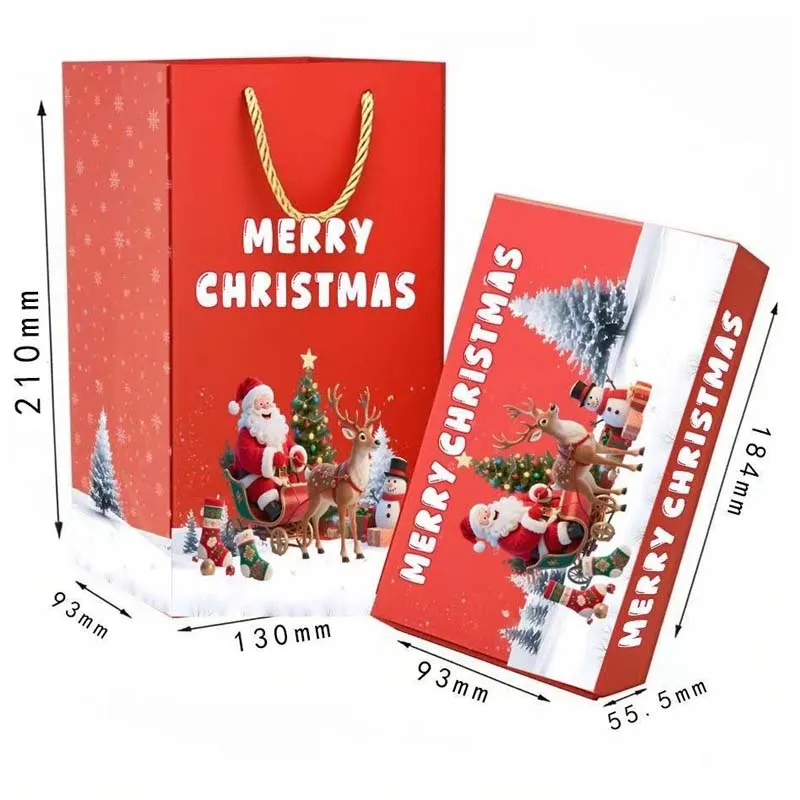 🎅 Caja de regalo navideña plegable única 🎄✨-ES
