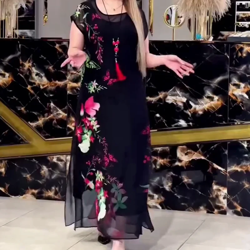 👗Κομψά φορέματα από τούλι με λουλούδια για γυναίκες🌸-GR
