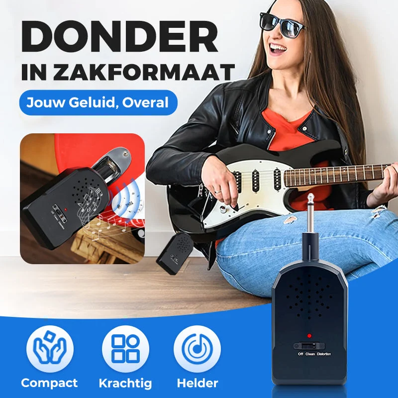 🎸Mini nešiojamas elektrinės gitaros stiprintuvo komplektas-LT