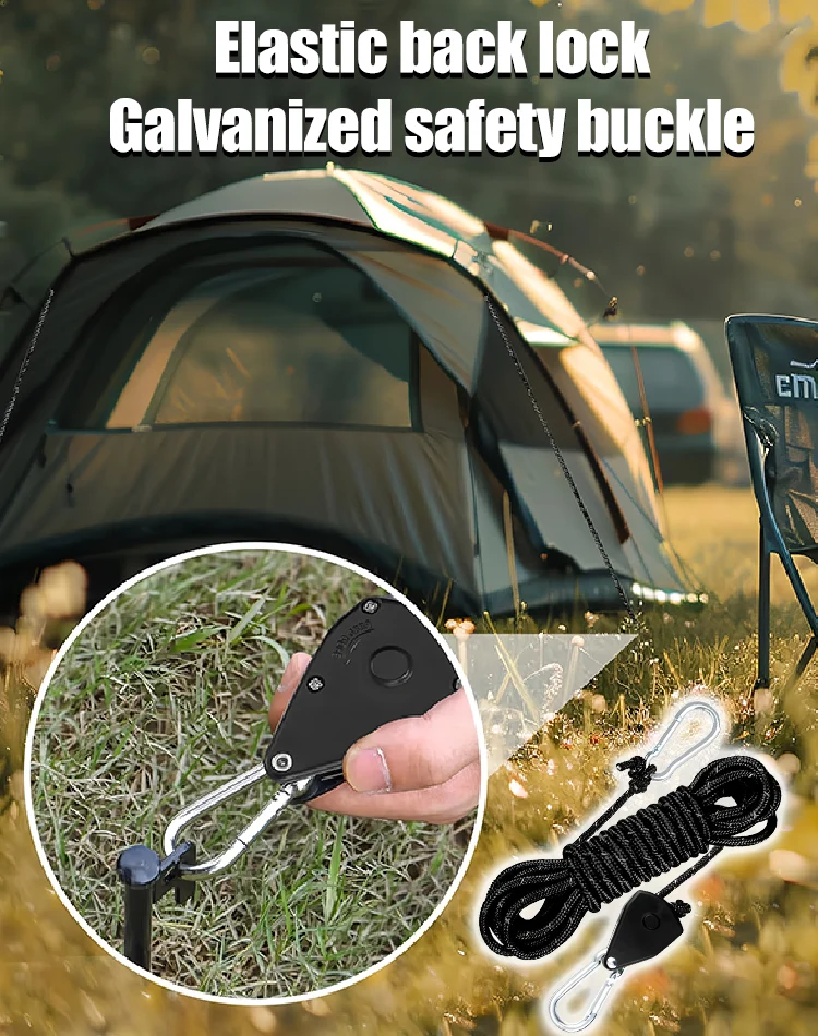 🏕️Vonkajší sťahovák lán s kladkou 📢【s lanom】