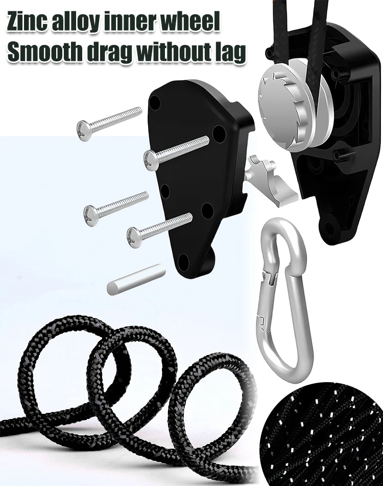 🏕️Vonkajší sťahovák lán s kladkou 📢【s lanom】