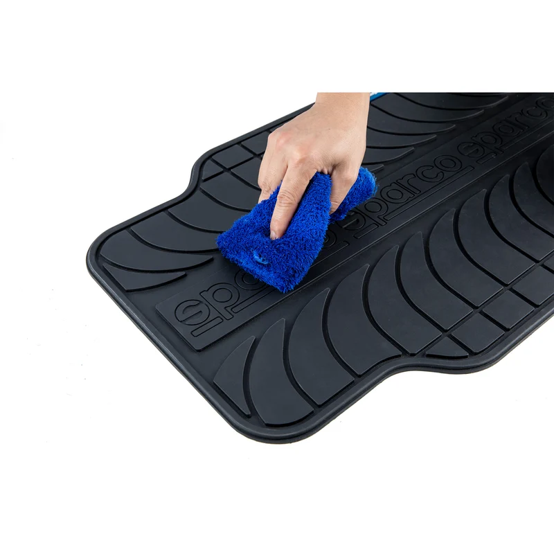 Juego Alfombras Auto Sparco PVC Universal Negro 4 Piezas