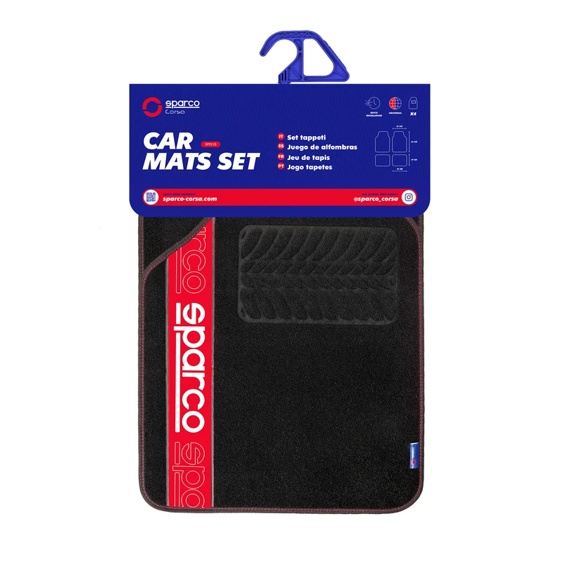 Alfombras Sparco en Fieltro con Talonera Universales 4 Piezas