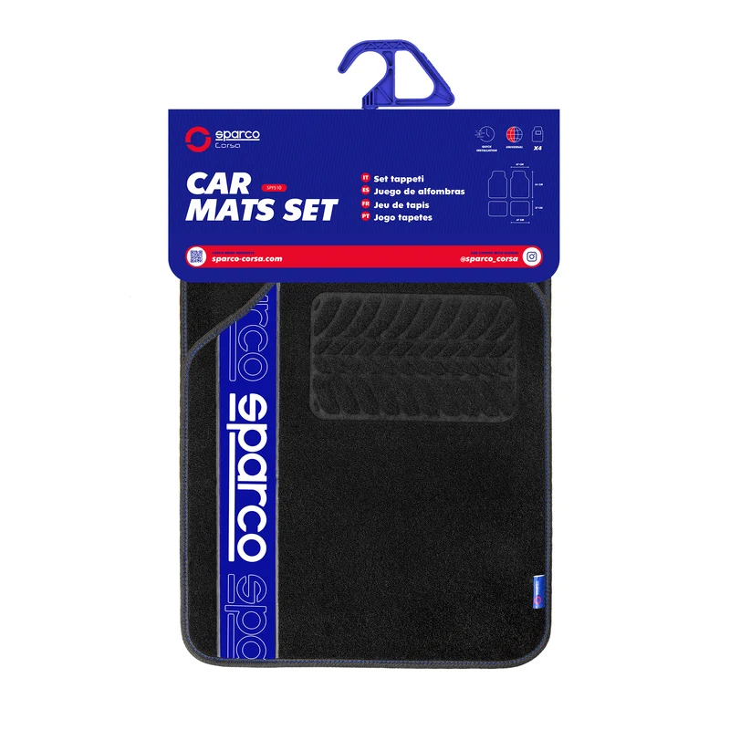Alfombras Sparco en Fieltro con Talonera Universales 4 Piezas