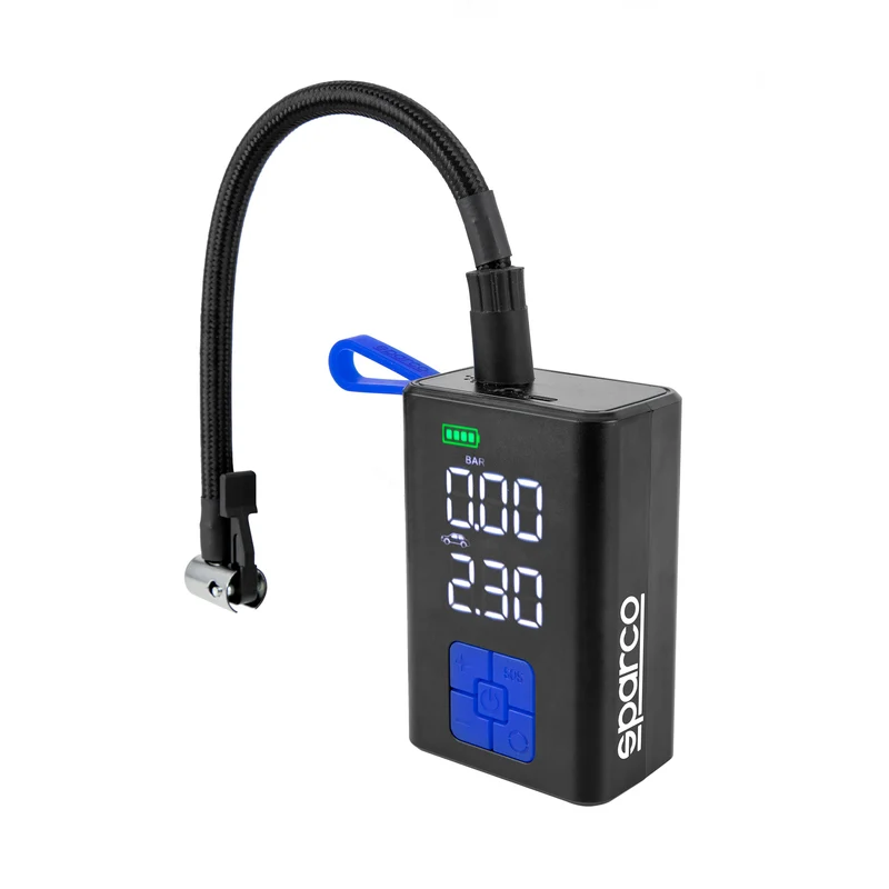 Compresor Inflador de Aire Portátil Sparco Digital Inalámbrico 150 PSI