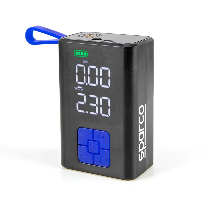 Compresor Inflador de Aire Portátil Sparco Digital Inalámbrico 150 PSI
