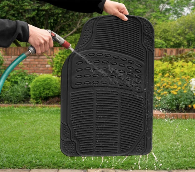 Juego Alfombras para autos en goma Universal 4 piezas flex