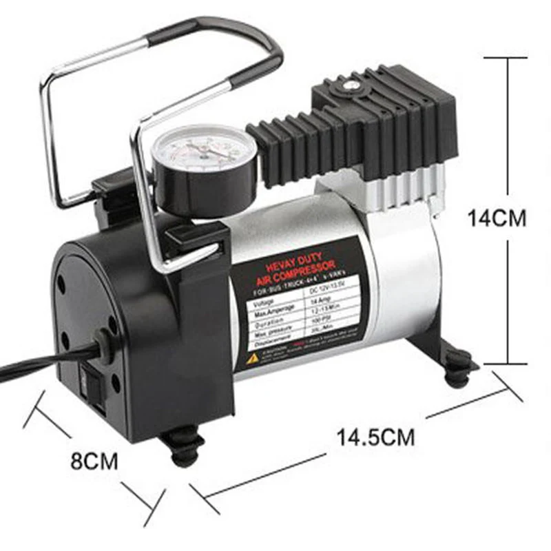 Mini Compresor de Aire 12V 10A Reforzado – Portátil y Potente