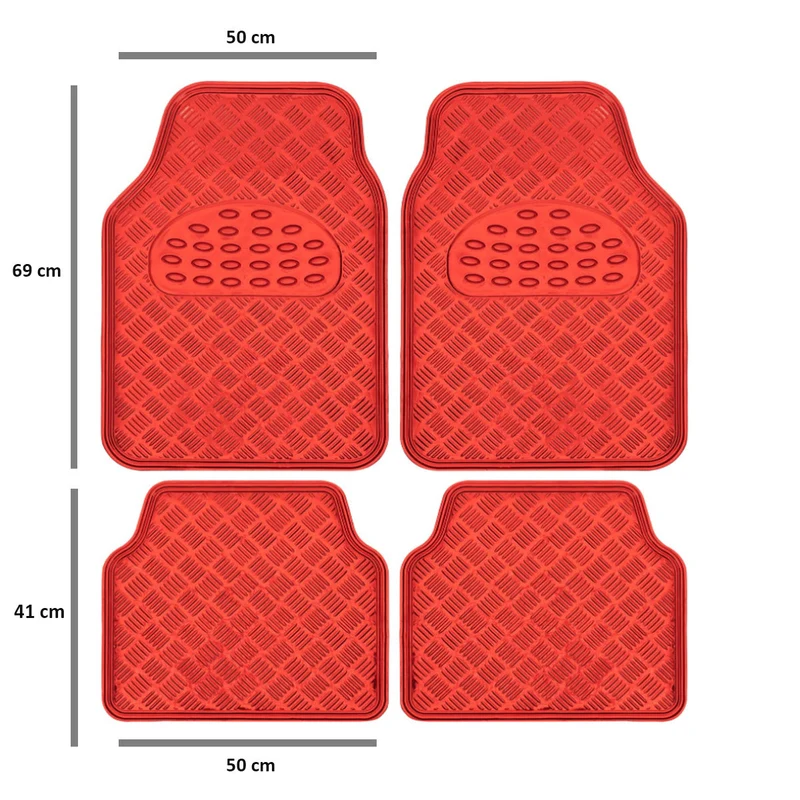 Juego Alfombras para autos en aluminio 4 piezas