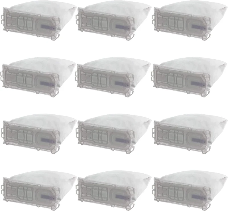 Conjunto de 12 Bolsas de Tela para Aspiradora Vorwerk Compatible con Modelos 135, 136, 135SC, VK136