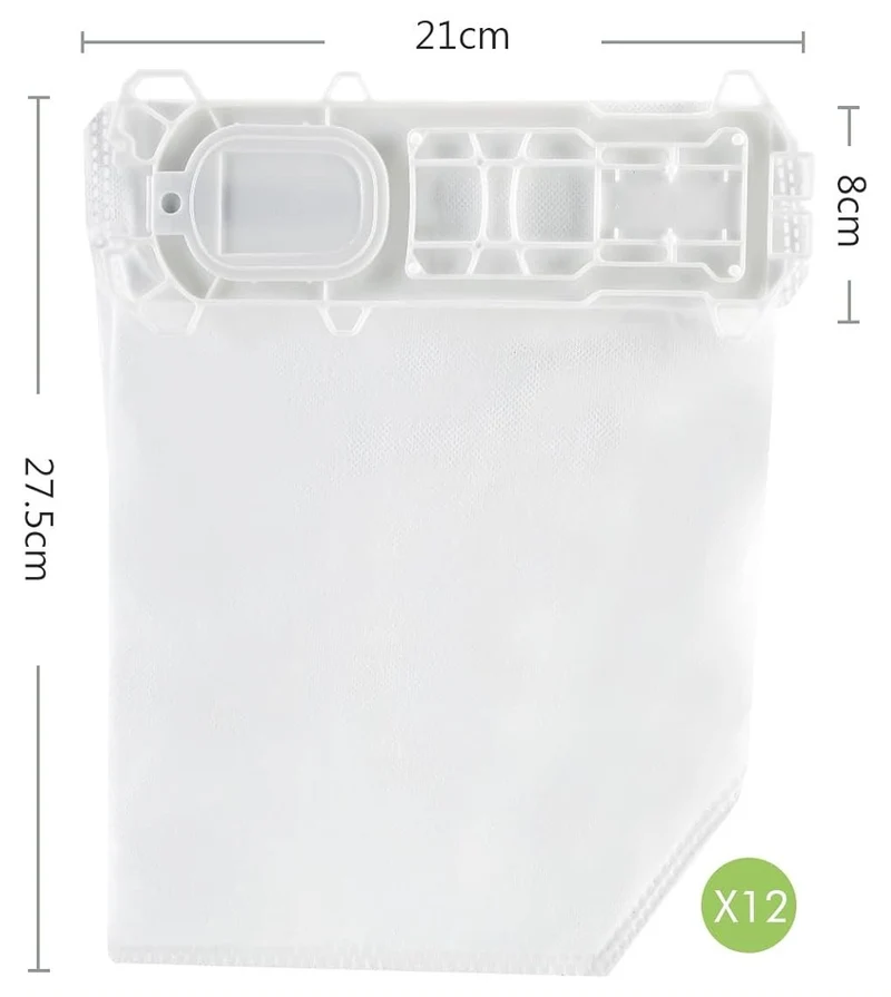 Conjunto de 12 Bolsas de Tela para Aspiradora Vorwerk Compatible con Modelos 135, 136, 135SC, VK136