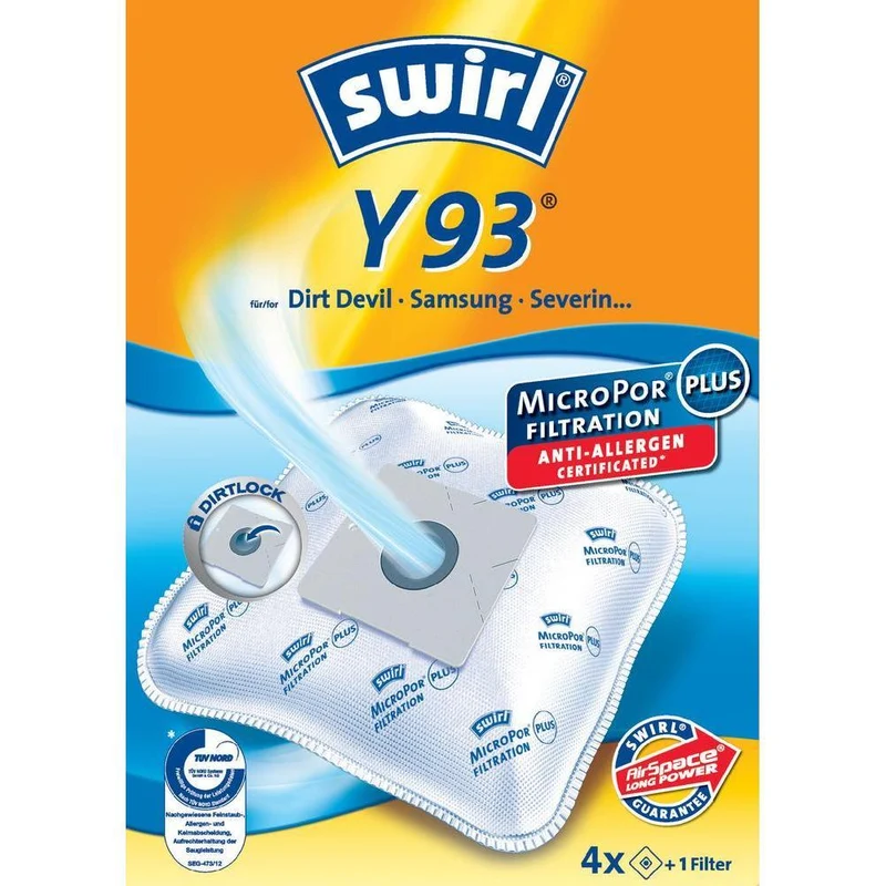 Swirl 4x sacchetti aspirapolvere Delonghi Xlence XTL190 XTL210 XTL212 XTL220