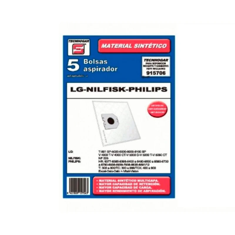 Bolsa Aspirador Philips LG Nilfisk Tecnhogar 915706