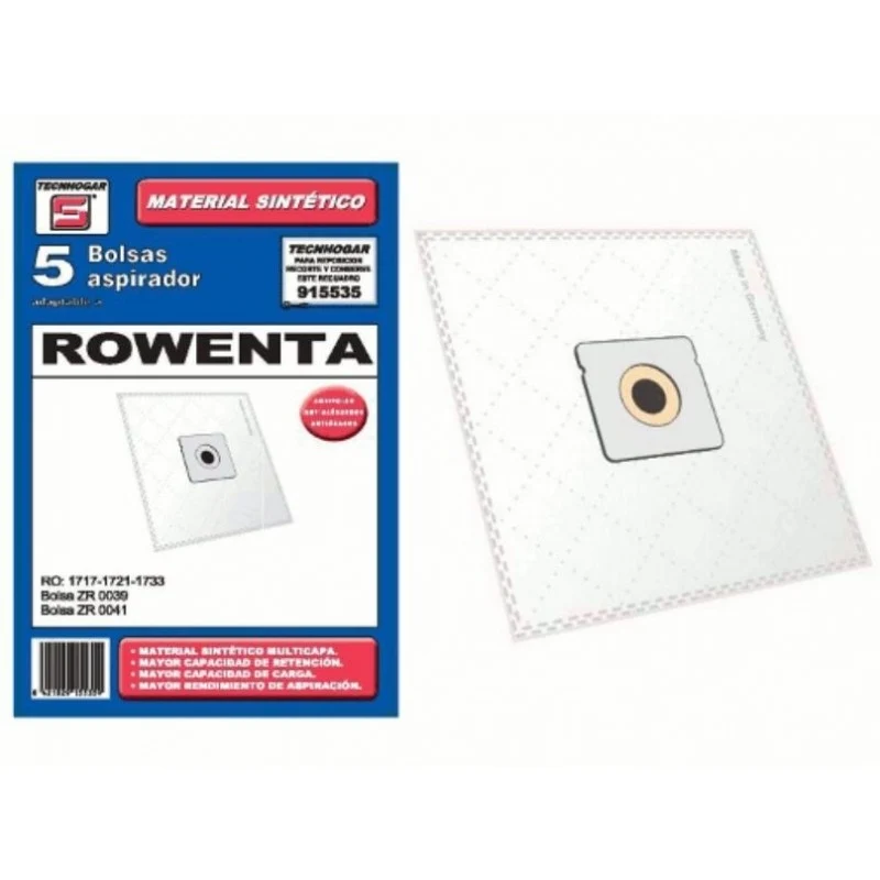 Bolsa Aspirador Rowenta Carrefour Moulinex Tecnohogar 915535