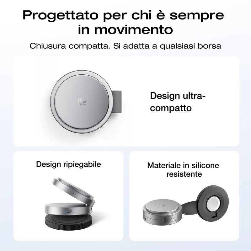 Stazione di ricarica wireless EcoFlow RAPID Mag Qi2.2 (pieghevole 3 in 1)