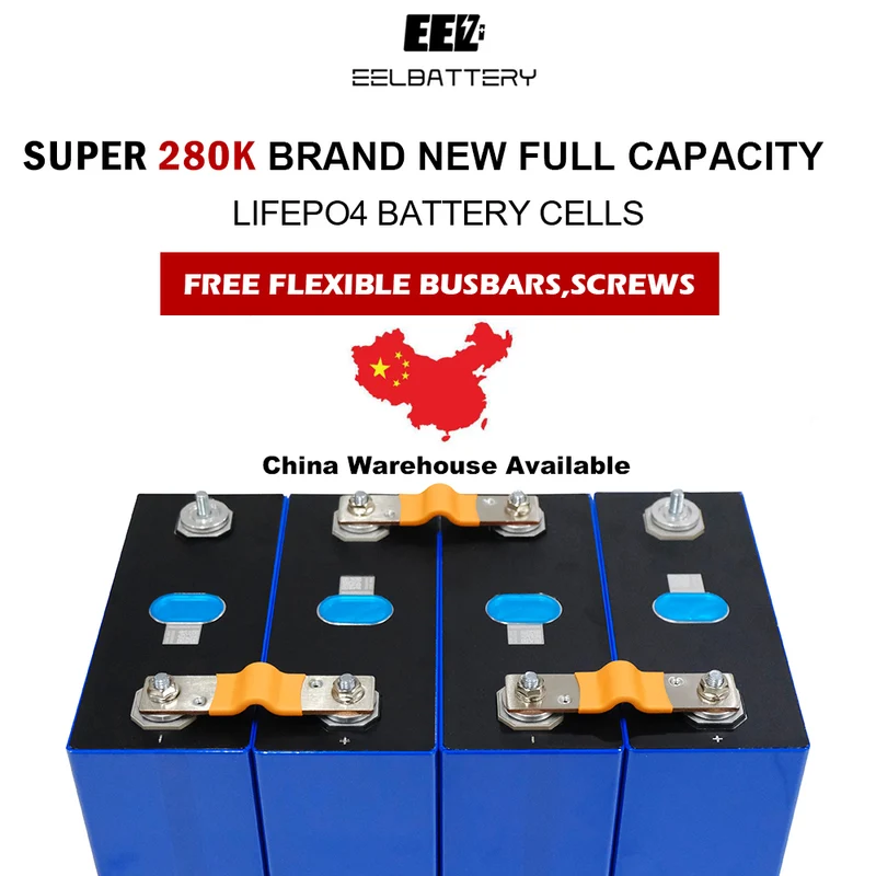 4PCS 3.2V EVE 280Ah lf280k V3 Grade A LiFePO4 Battery Cells China Shipping