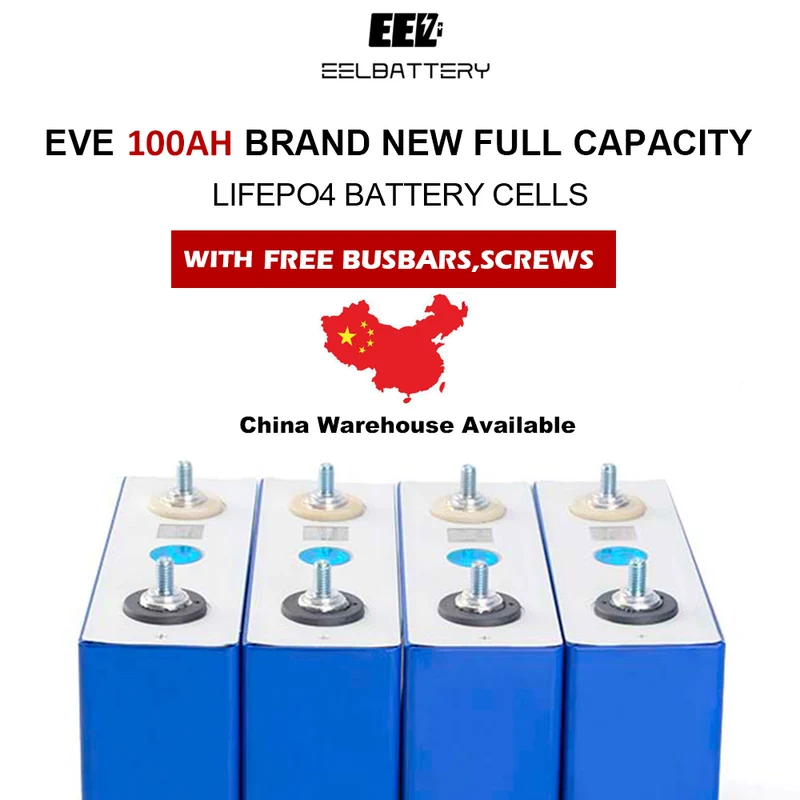 High-Performance 100Ah Lifepo4 Battery Cells - 4PCS Energy Storage Solution
