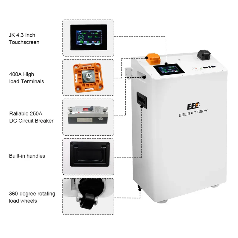 48V 17Kwh EEL Vertical LiFePO4 Battery Pack for Home Power Solar Energy Storage System