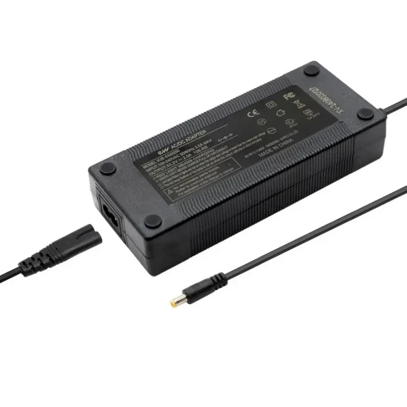 Cargador premium 48V (salida 54,6V) 2A conector DC 5,5x2,5mm
