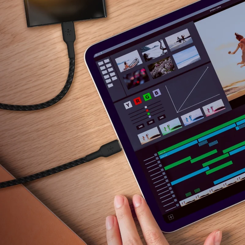 Belkin - Cable trenzado USB-C a USB-C, 1 metro