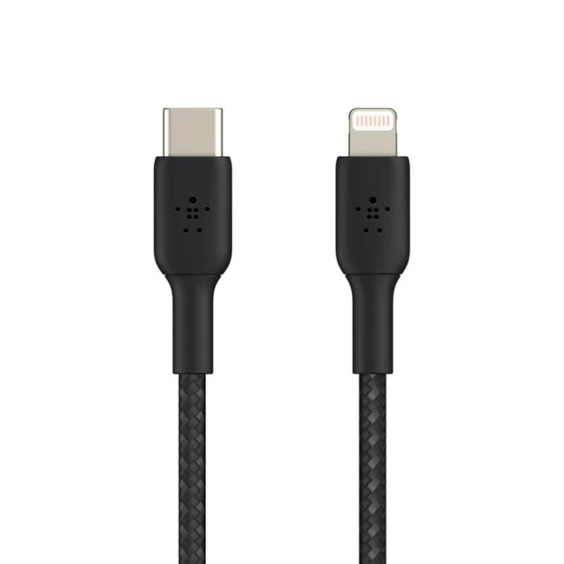 Belkin BoostCharge - Cable Trenzado USB-C a Lightning - 1 Metro - Color Negro