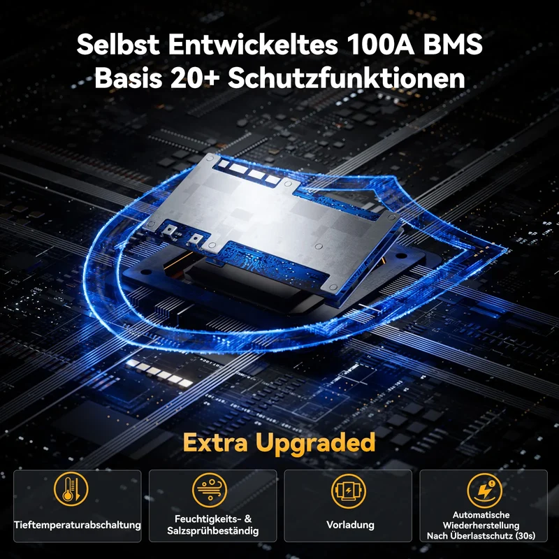 Power Queen 12V 125Ah Group 27 Smart LiFePO4 Versorgungsbatterie