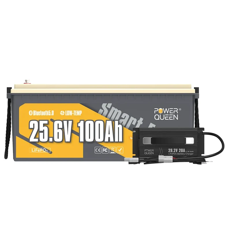 【UA】Акумулятор Power Queen 24V 100Ah LiFePO4 з Bluetooth