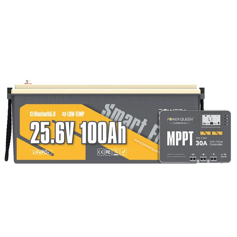 【UA】Акумулятор Power Queen 24V 100Ah LiFePO4 з Bluetooth