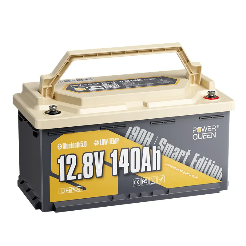 (0% MwSt.) Power Queen 12V 140Ah 190H Smart Wohnmobil LiFePO4 Batterie