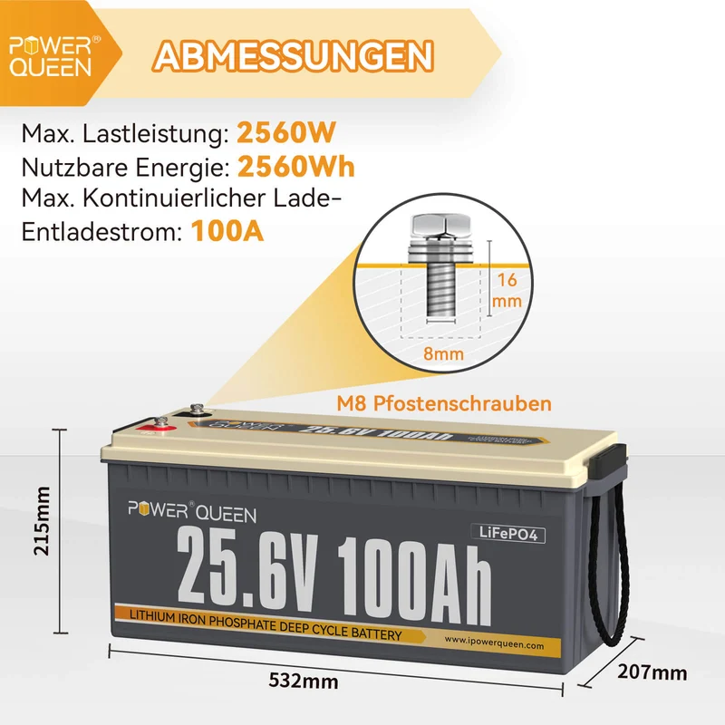 【UA】Акумулятор Power Queen 24V 100Ah LiFePO4