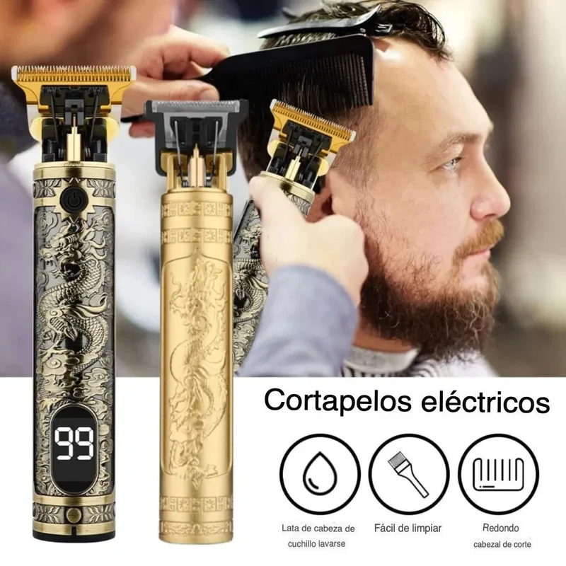 Cortapelos Recargable T9 con Pantalla LCD Potencia y Estilo para Hombres