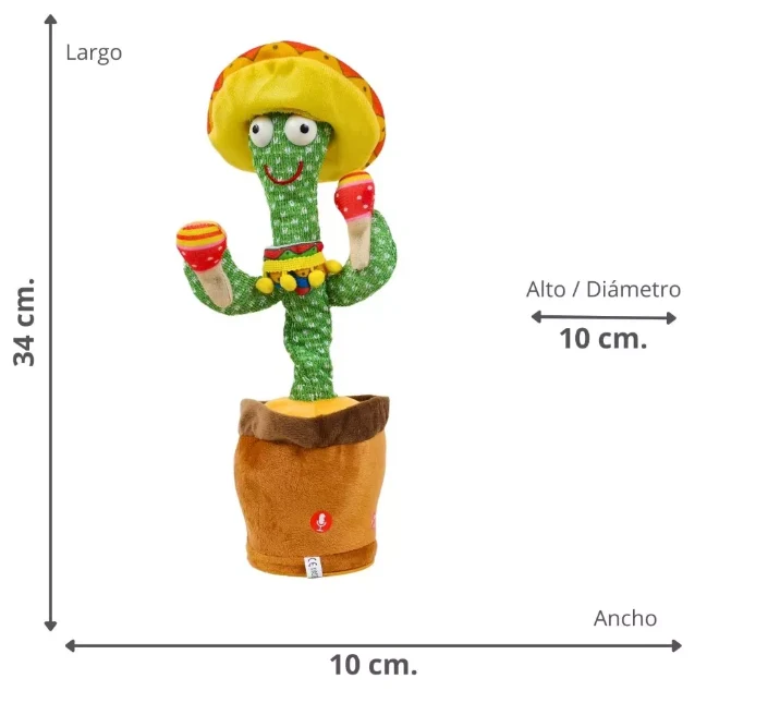 Cactus Bailarin Imita Voz Musical 🌵🕺