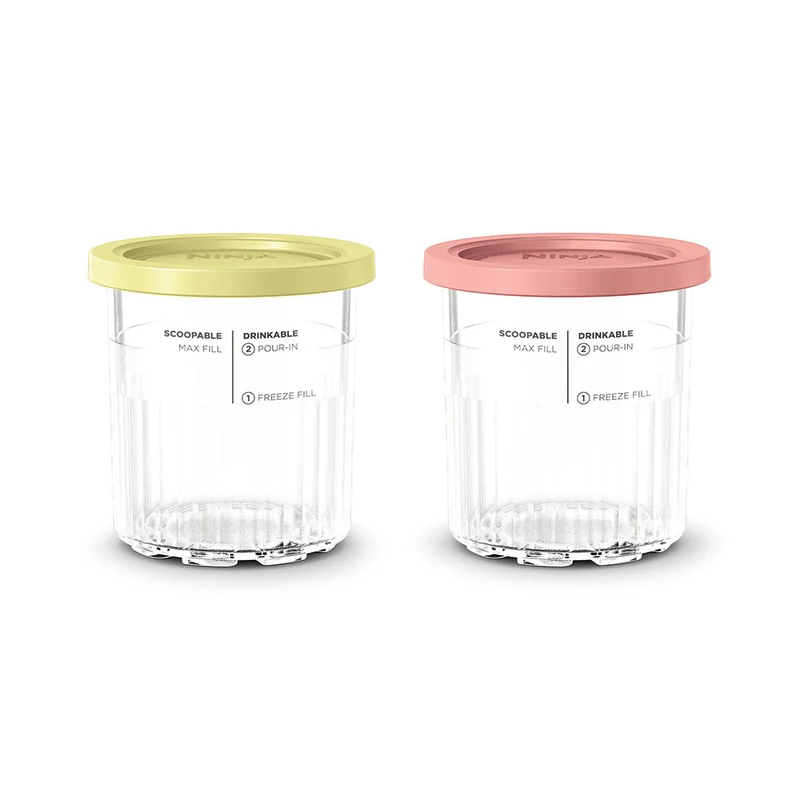 2 Recipientes libres de BPA con tapa CREAMi Deluxe Ninja